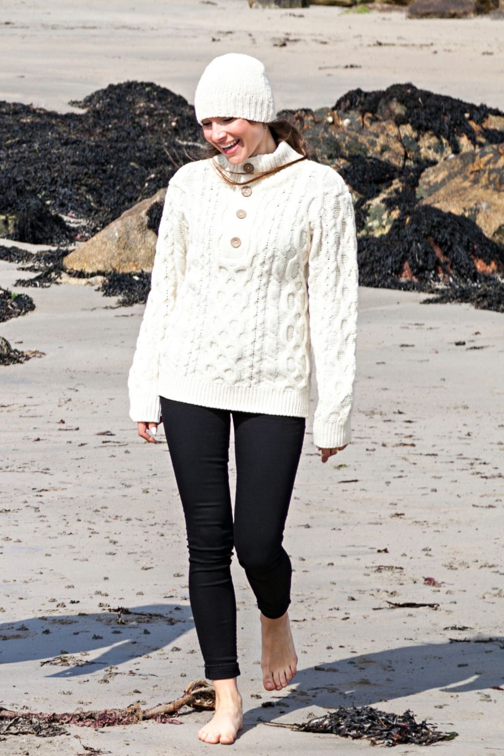 Unisex Fisherman Style Irish Aran Sweater Aran Islands Knitwear